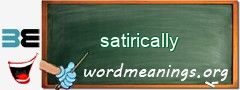 WordMeaning blackboard for satirically